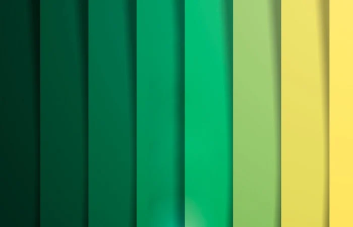 Shafes of green color