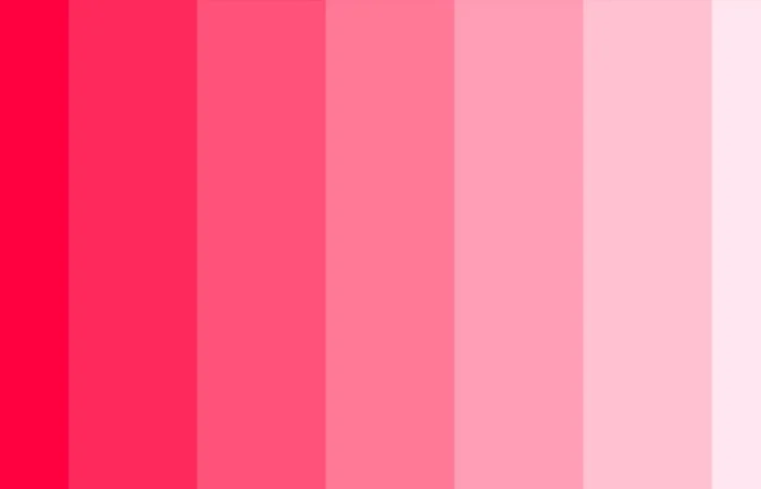 Shafes of pink color